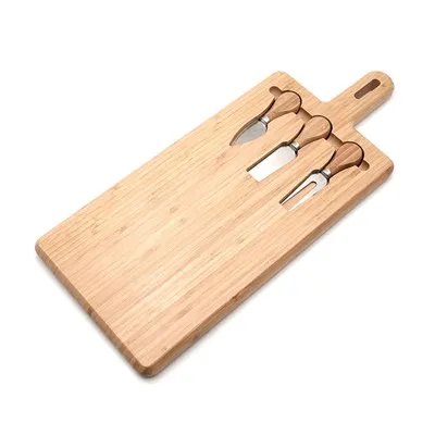 Tabla de cortar de bambú con asa